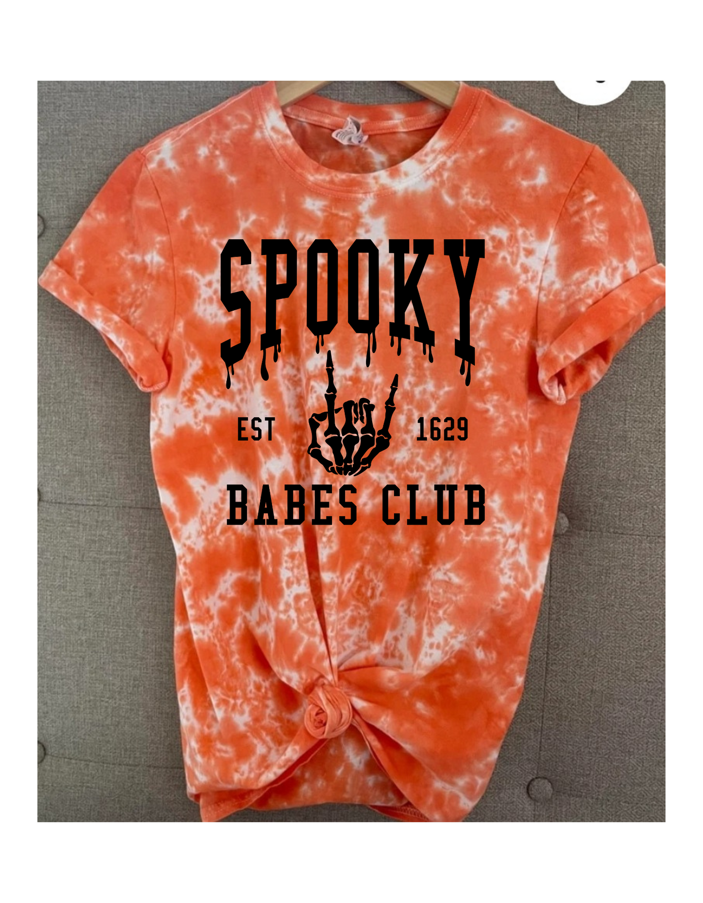 Spooky babes dyed graphic tee