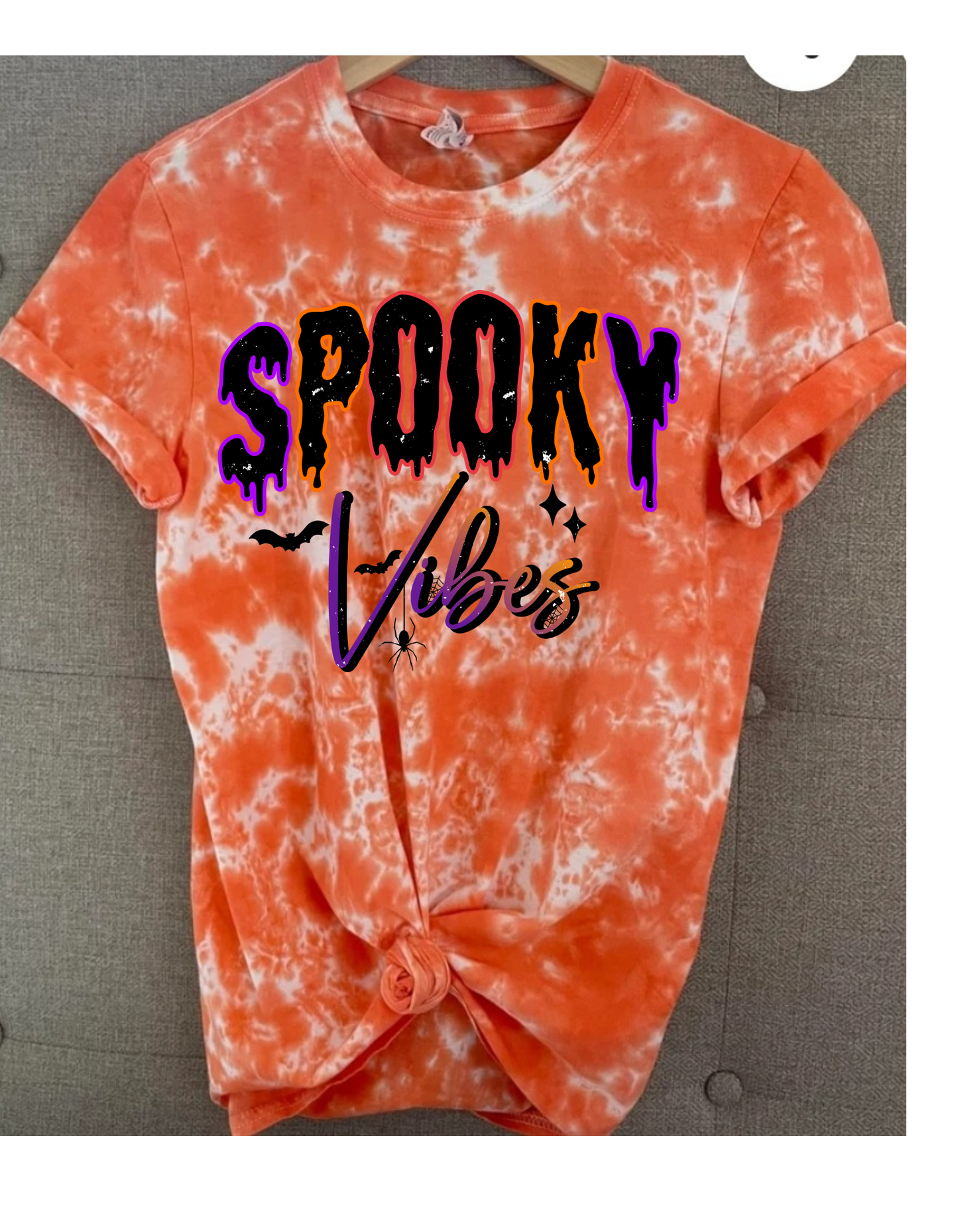 Spooky vibes tie dyed tee