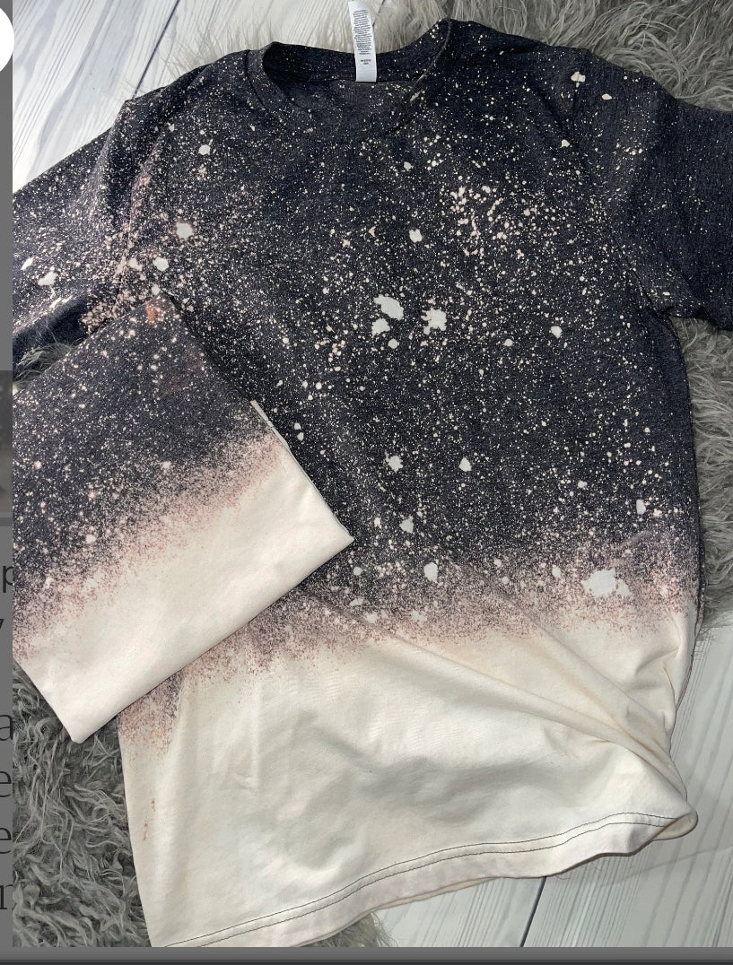 Ombrè dyed t shirt - 4 little hearts