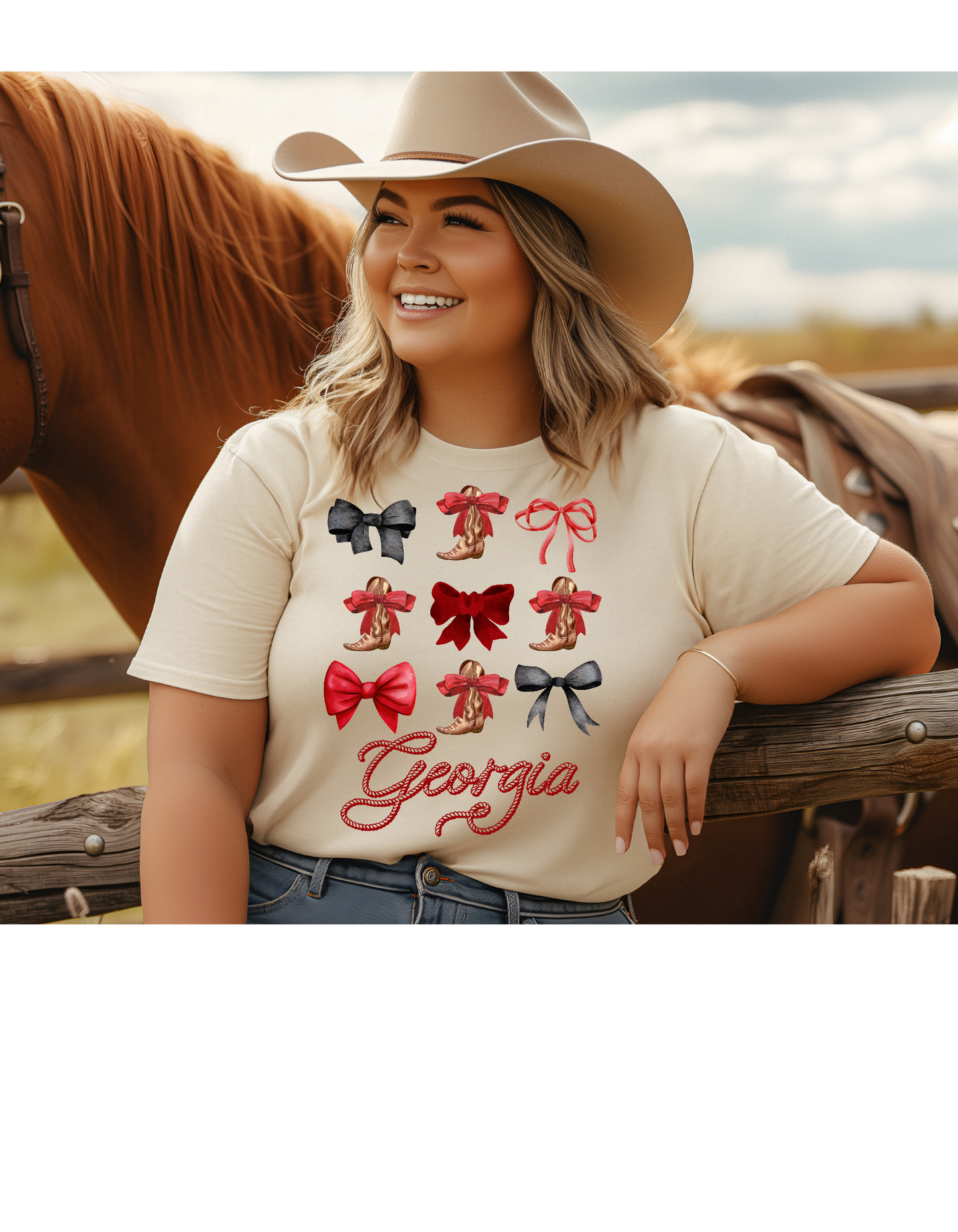 Georgia coquette bows graphic tee