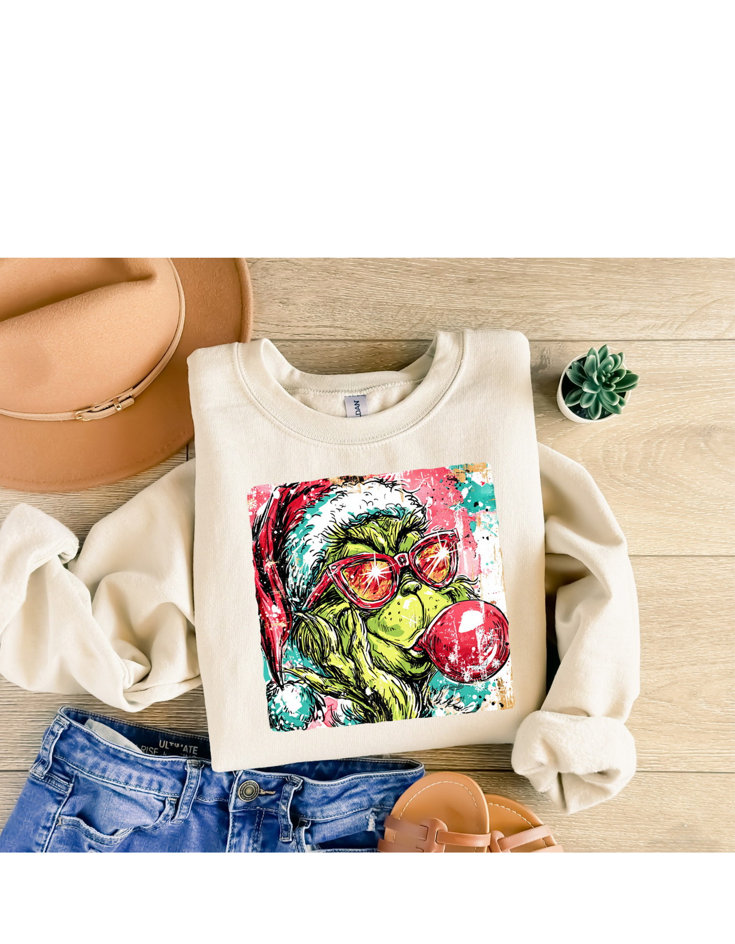 Grinch colorful crewneck sweatshirt
