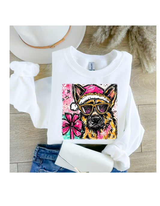 German Shepherd christmas crewneck