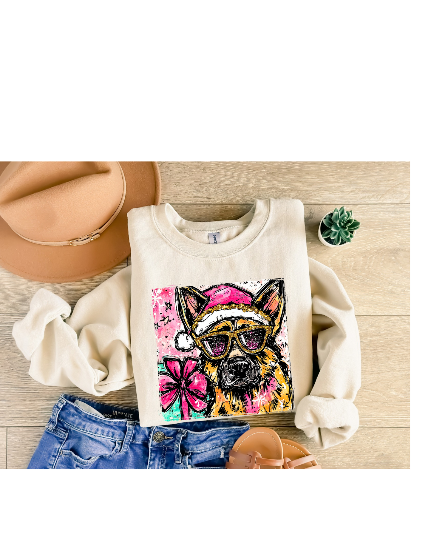 German Shepherd christmas crewneck