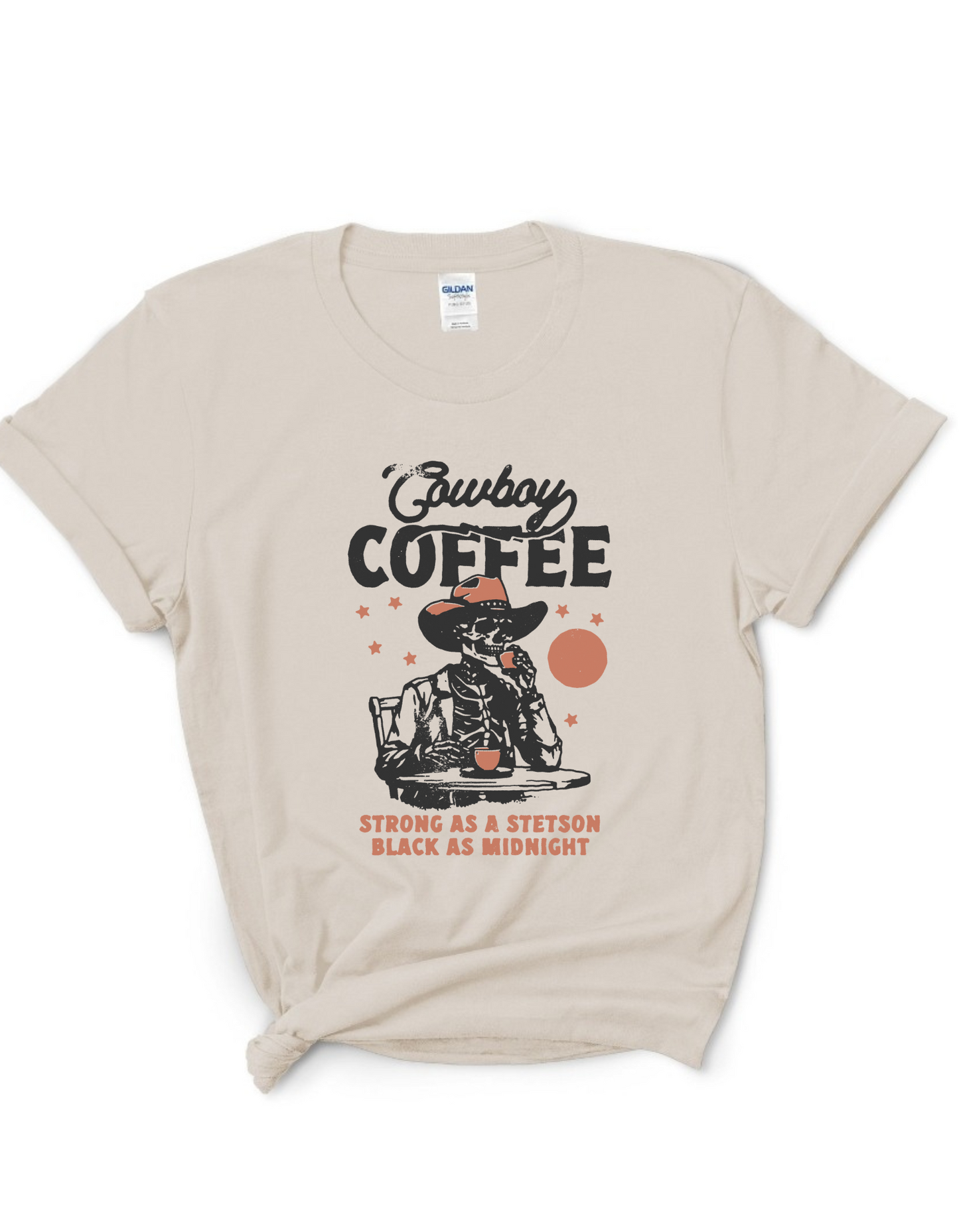 Cowboy coffee graphic tee