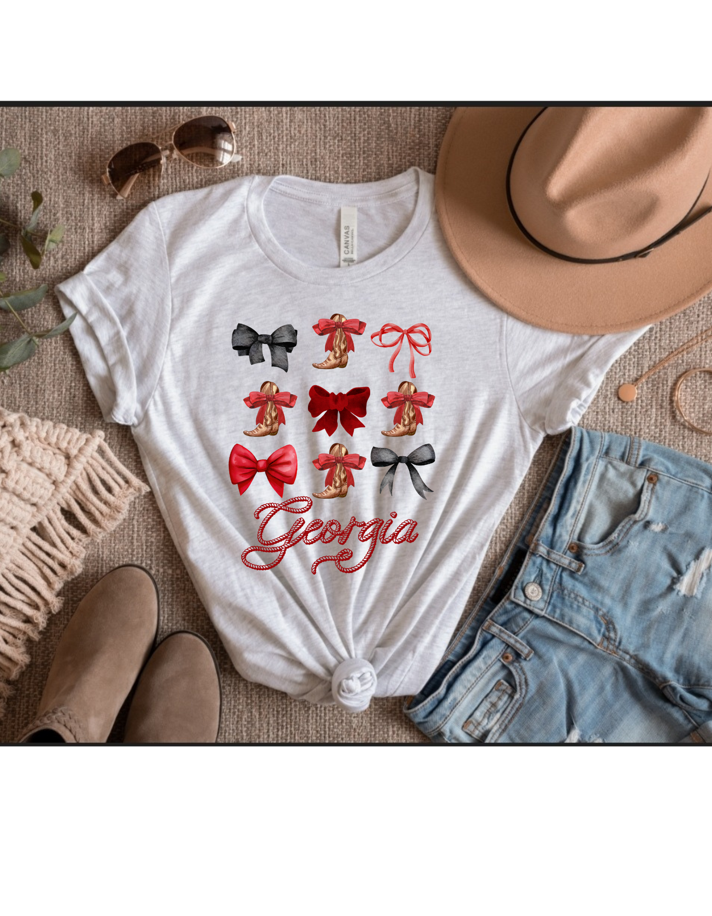 Georgia coquette bows graphic tee