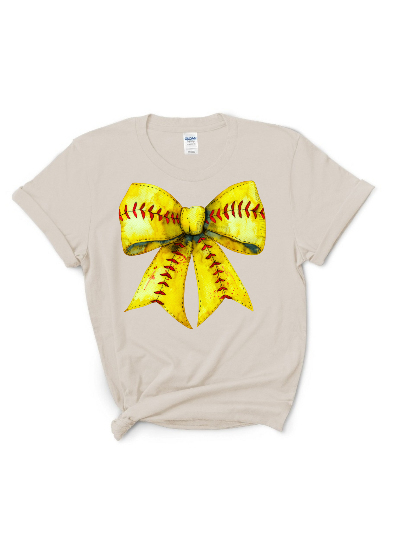 Softball coquette bow graphic tee