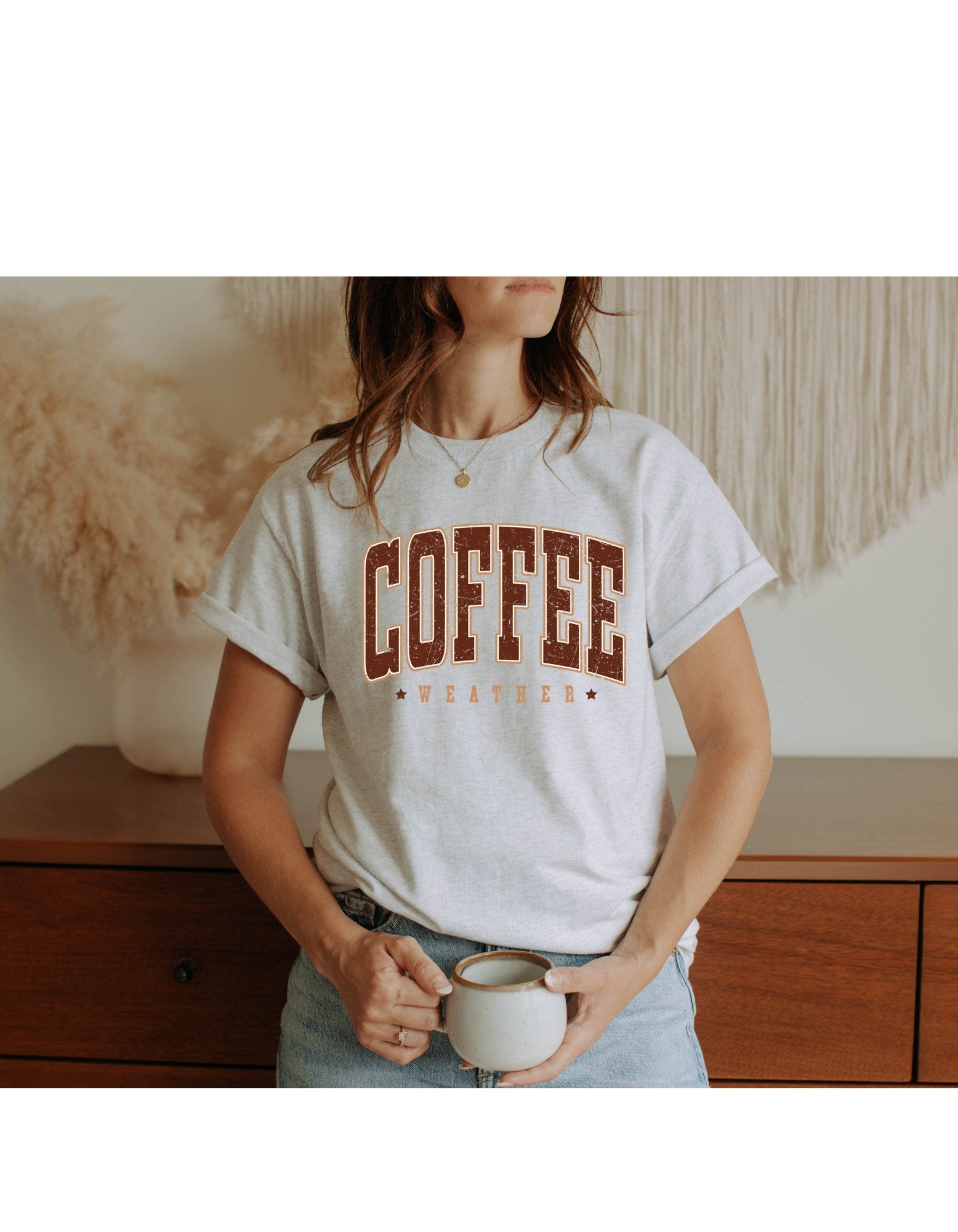 Coffee graphic t shirt / sweatshirt - 4 little hearts