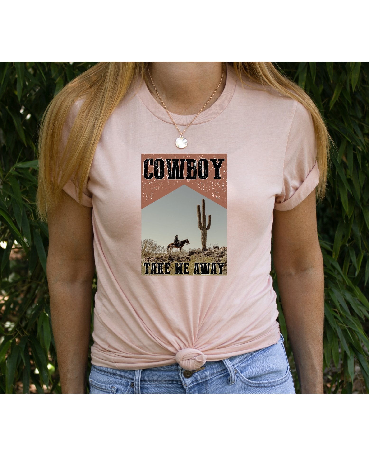 Cowboy take me away graphic tee - 4 little hearts
