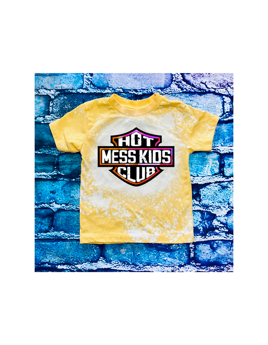 Hot mess kids club tee - 4 little hearts