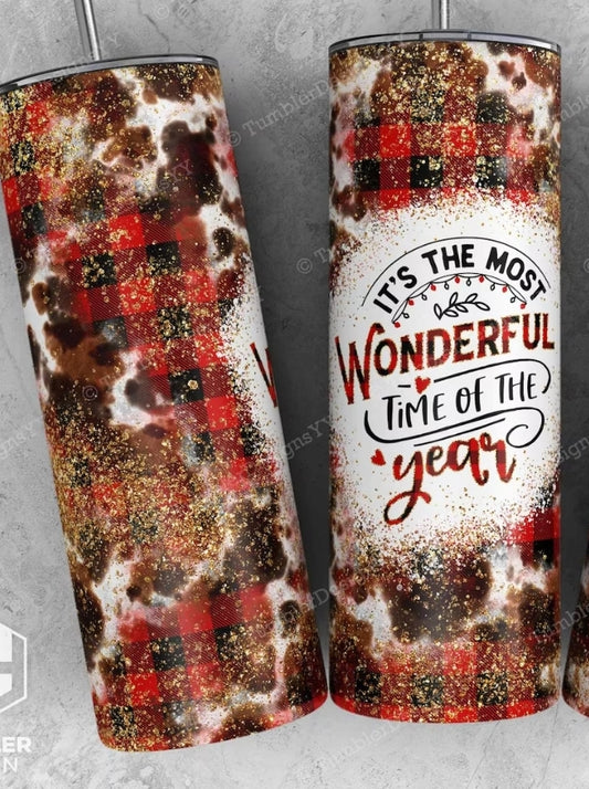 The most wonderful time of year christmas tumbler