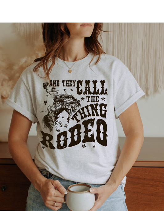 They call the thing rodeo western graphic tee
